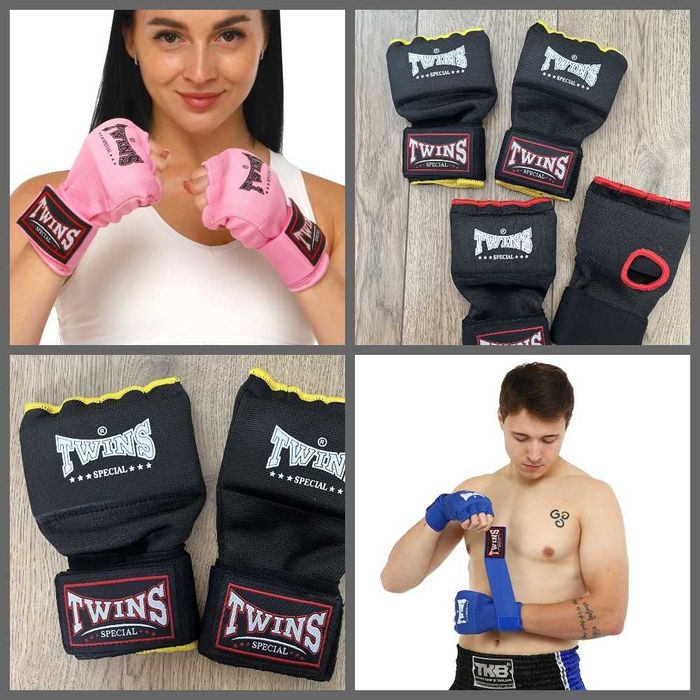 Перчатки-бинты внутренние гелевые из полиэстера TWINS, размеры S-XL