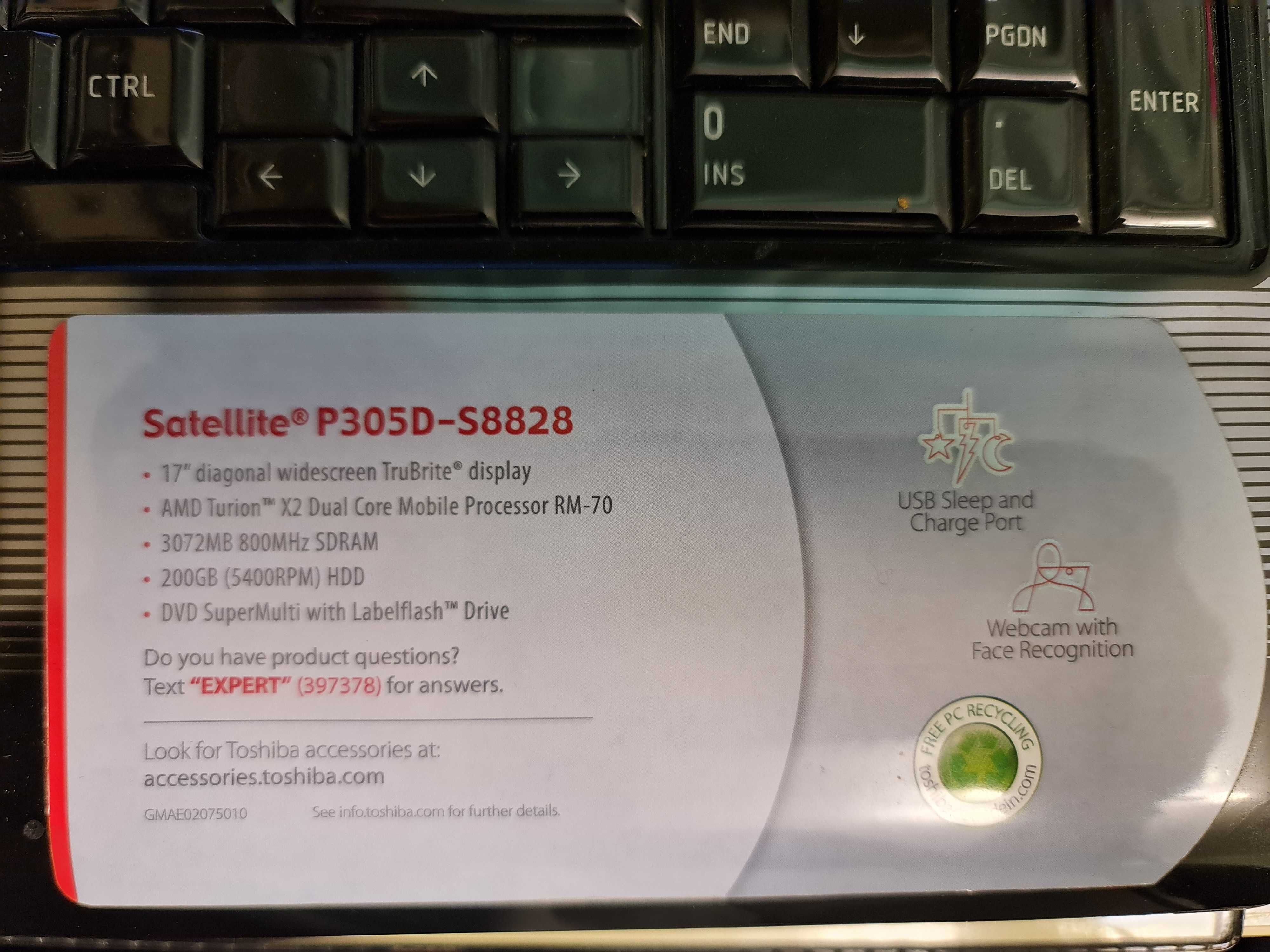 Ноутбук Toshiba Satellite p305d-s8828