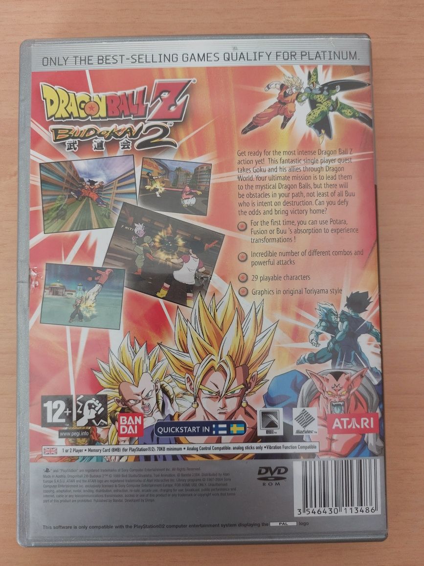 Jogo PS2 ( PlayStation 2 ) Dragon Ball Z Budokai 2 (Bom Estado)