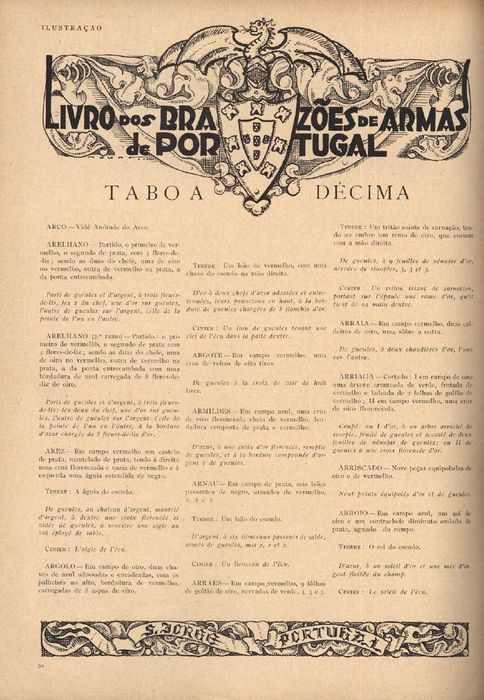 3 Gravuras raras do«Livro dos Brazões de Portugal»(ed.1929)emolduradas