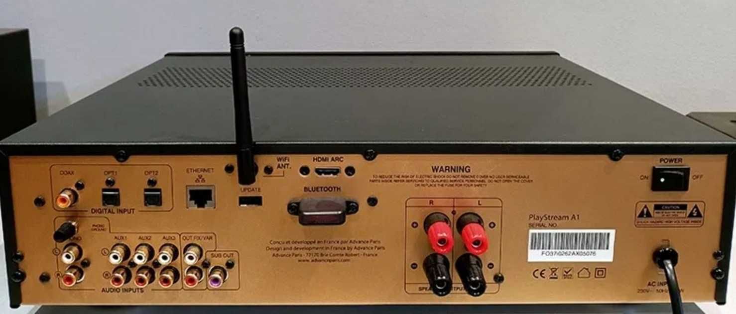Advance Paris Playstream A1 sieciowy amplituner stereo WiFi B-T DAC