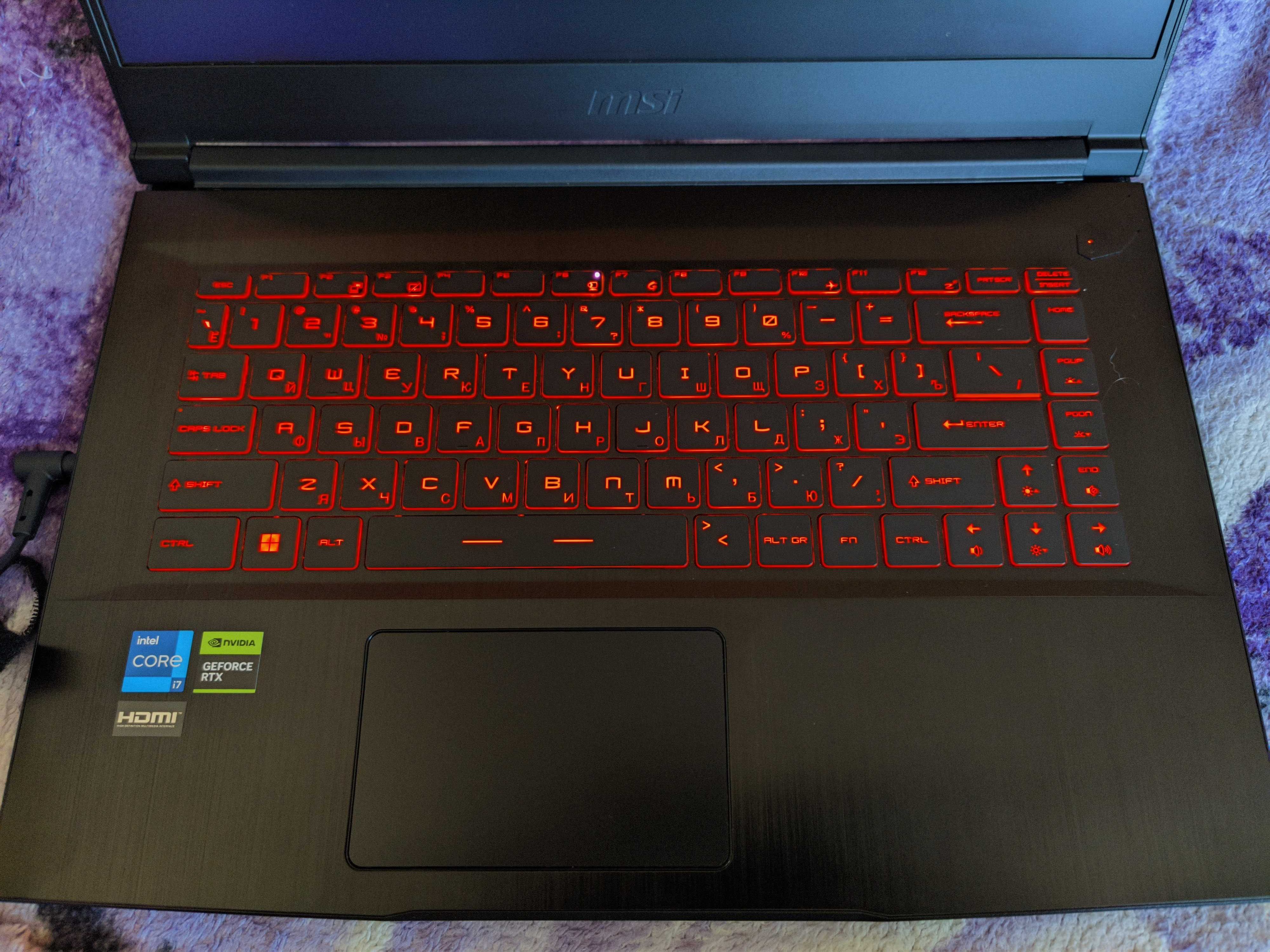 Ноутбук MSI Thin GF63 12VE-230XUA Intel i7 + Nvidia RTX 3050
