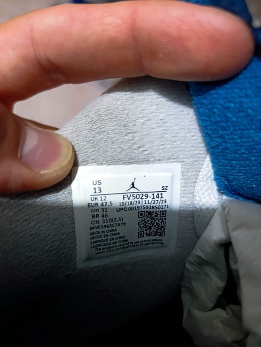 Air Jordan 4 Military Blue - tamanho 47.5