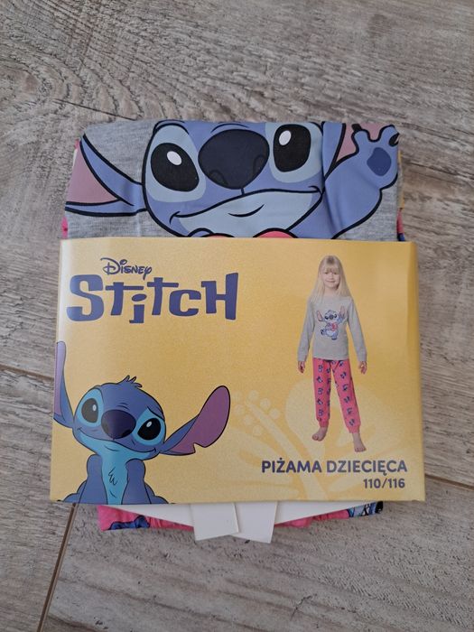 Piżama dziewczęca, dł rękaw,  dł spodnie- Stitch - rozm 110/116
