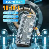 ASOMETECH usb hub 10 in 1. Новый и запакован