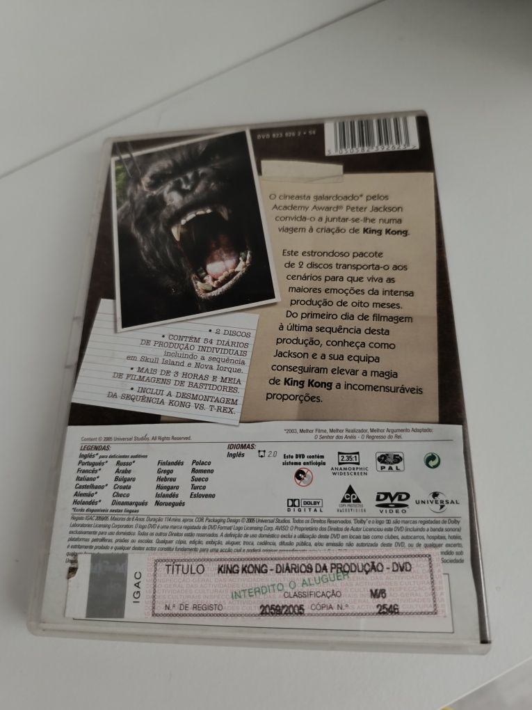 Vendo DVD King Kong : Diários de Produção