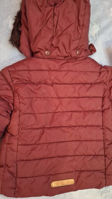 Kurtka h&m 92 bordowa polar ocieplana zimowa