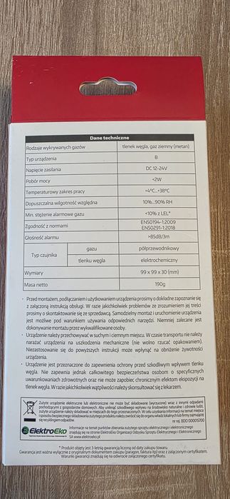 Czujnik czadu i gazu nowy