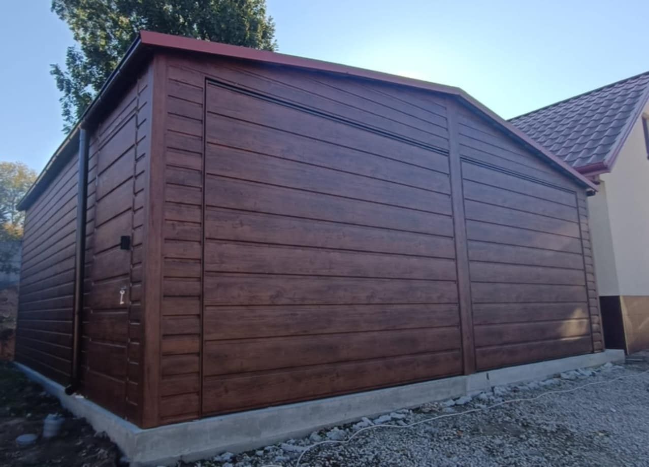 Garaze blaszaki garaz 6x6 plus wiata