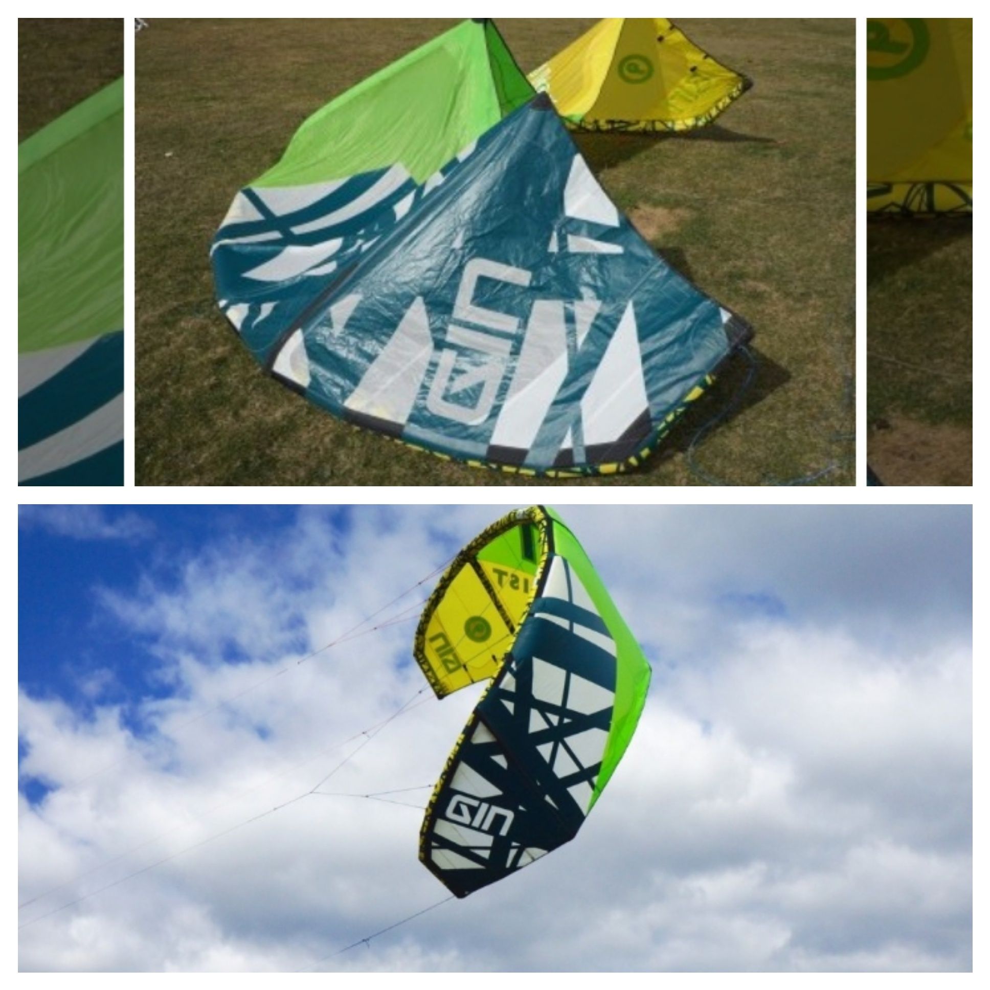 Kiteserfing-Zestaw  kite Gin Egoist 9m+13m+bar+pompka+plecaki