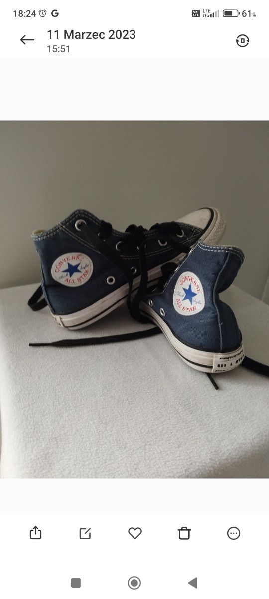 Trampki wysokie chłopięce Converse