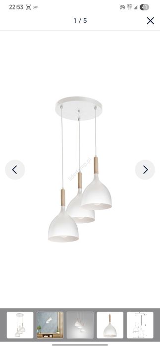 Żyrandol na lince 3xe27 nowa lampa Luminex