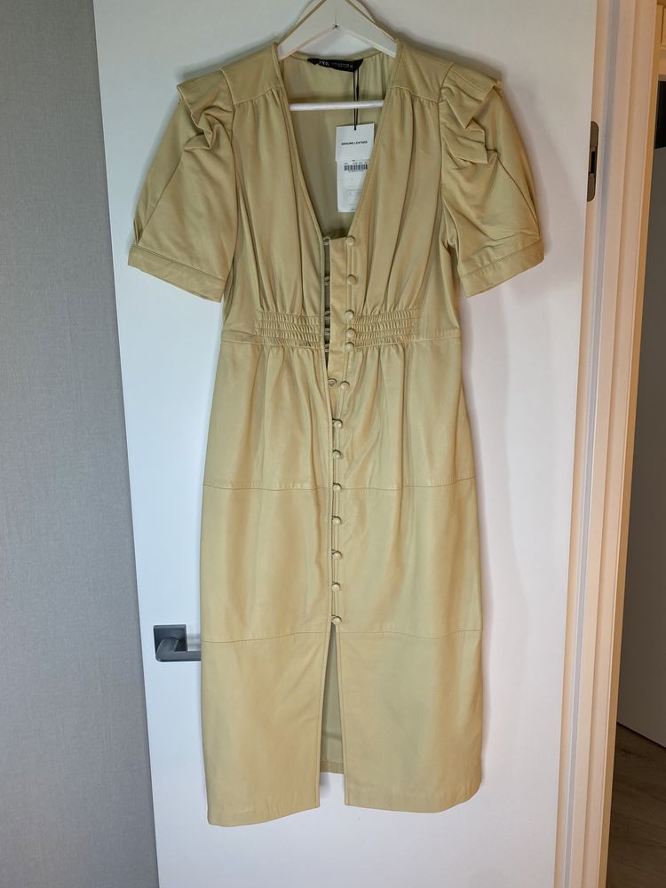 Кожаное платье Zara