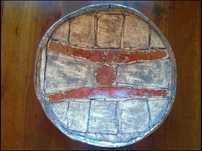 Patera z Ceramiki duża 39cm rękodzieło Vintage Okazja na Prezent!