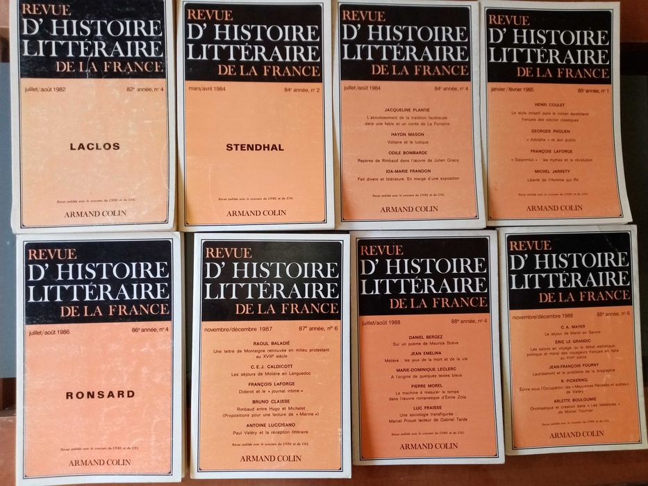 Revue D´Histoire Littéraire France Revista do Livro 1 e 2 Langages