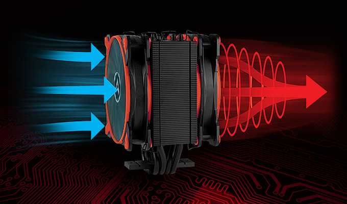 Dissipador Cooler Gaming Arctic Freezer 34 eSports DUO 120mm Vermelho