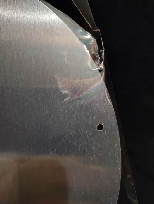 Tabliczka blaszana 20 cm uwaga!