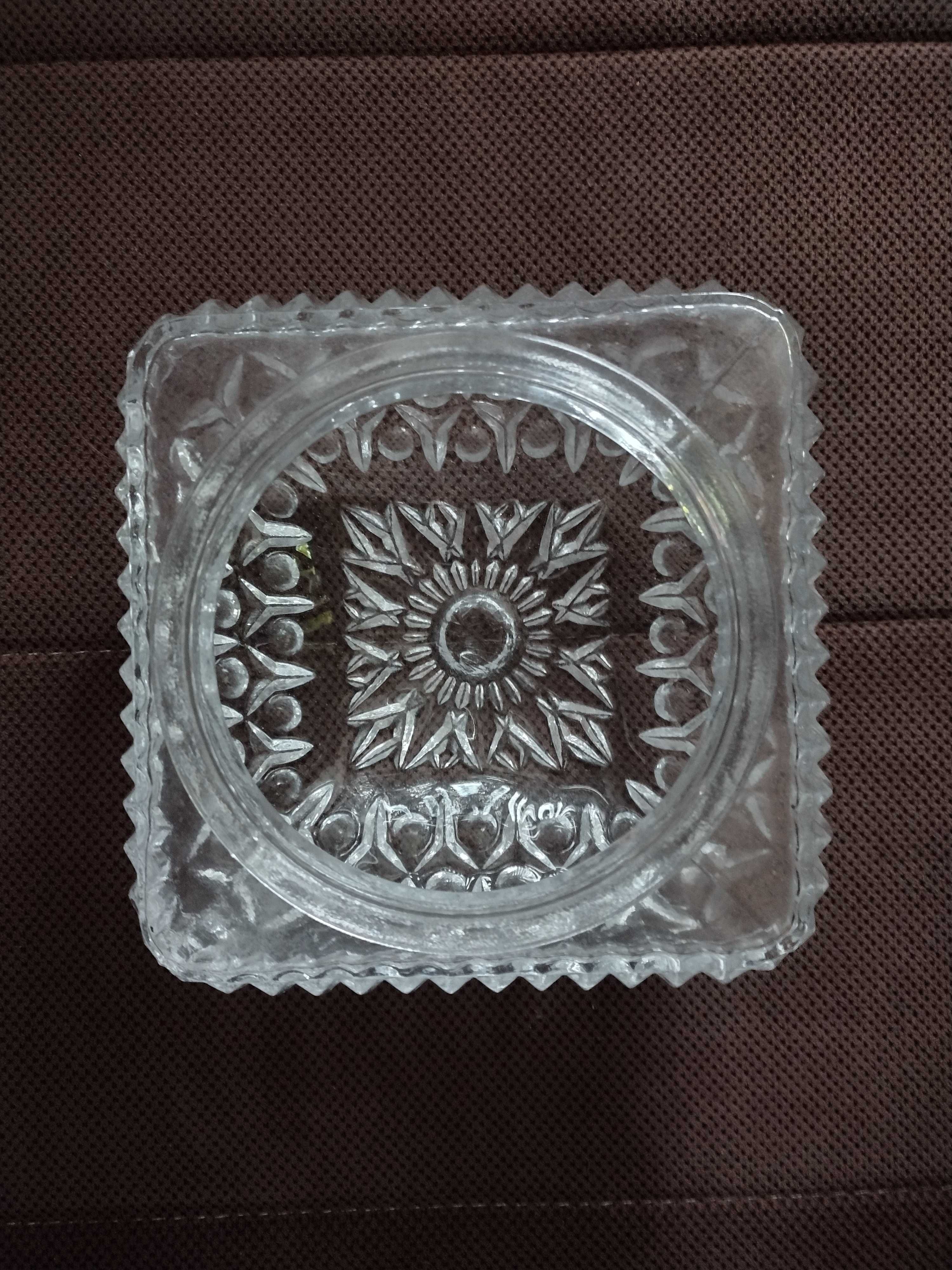 Klosz przezroczysty kryształ do plafonu ceramicznego z PRL-retro
