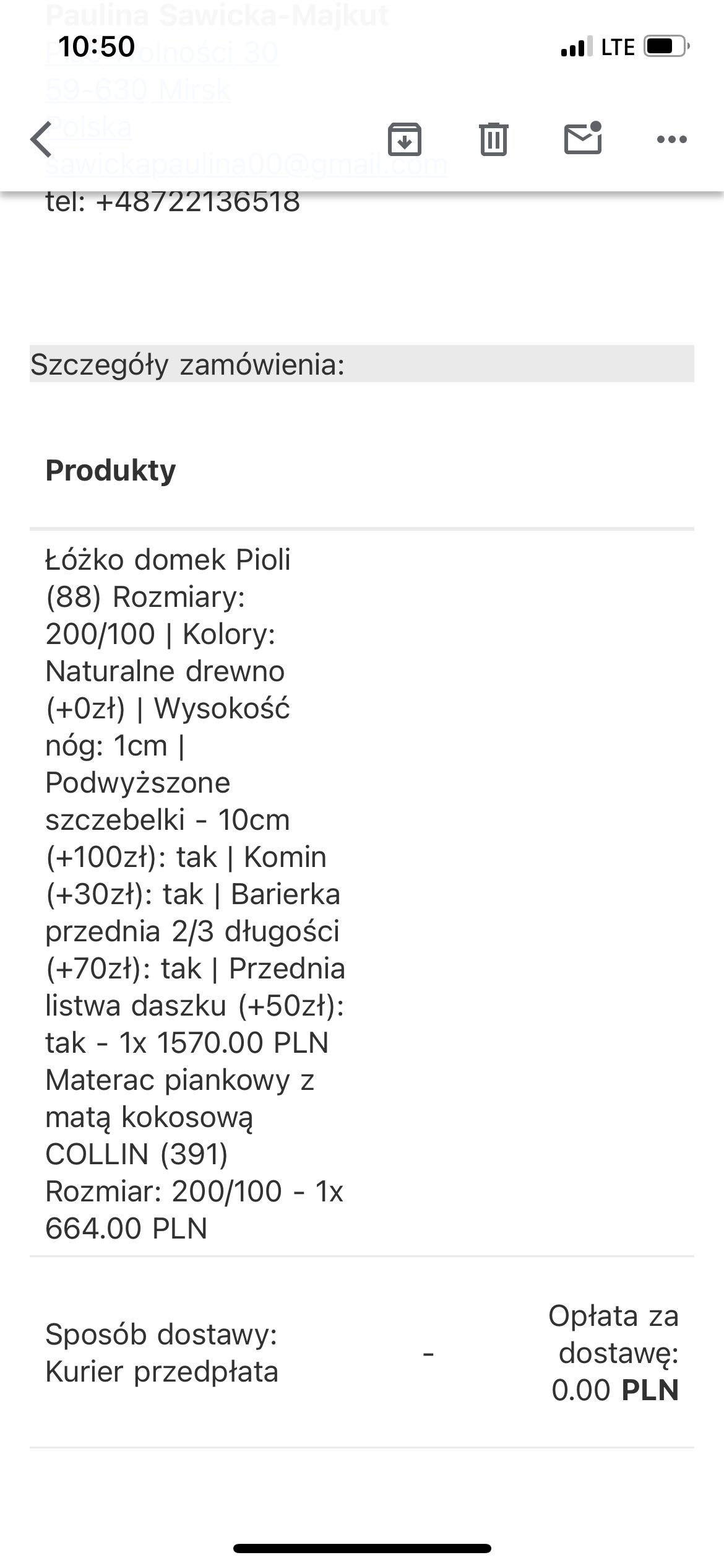 Luletto Pioli 100x200 łóżeczko