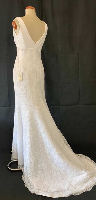 Nowa Suknia Ślubna Koronkowa Syrena Elegancja Zdobienia M 38 glamour