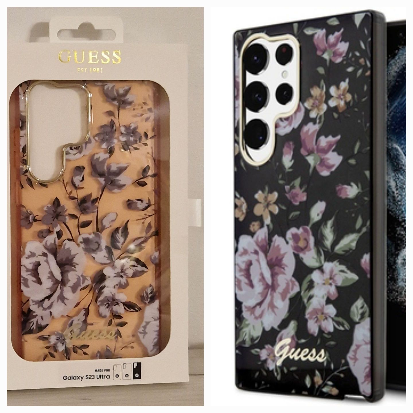 Oryginalne Etui GUESS hardcase Flower Collection do Samsung S23 Ultra