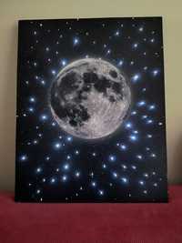 Obraz LED Księżyc 39 x 49 x 2.1 cm