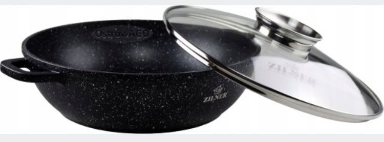 Garnek niski wok 3,3L 28cm Zilner ZL-7012