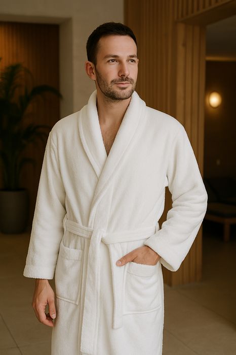 Szlafrok hotelowy FROTTE S 100% BAWEŁNA! - UNISEX