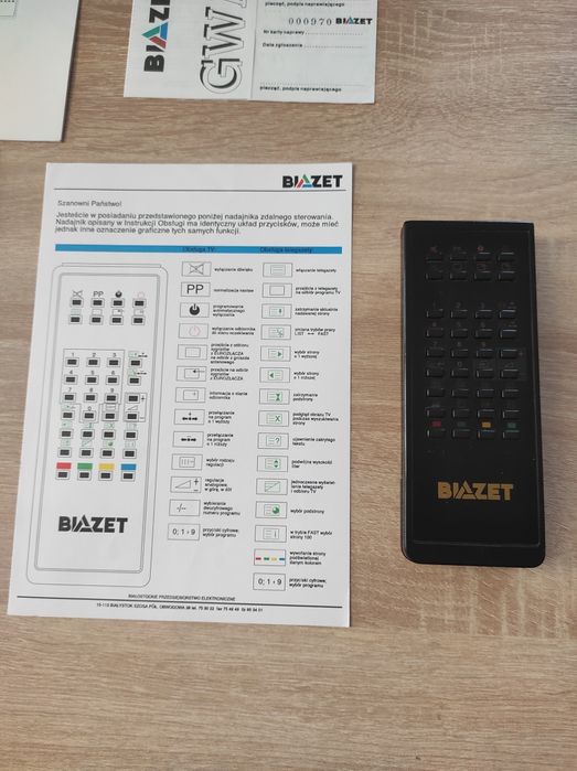 Telewizor BIAZET TC460 z dokumentami, unitra biazet