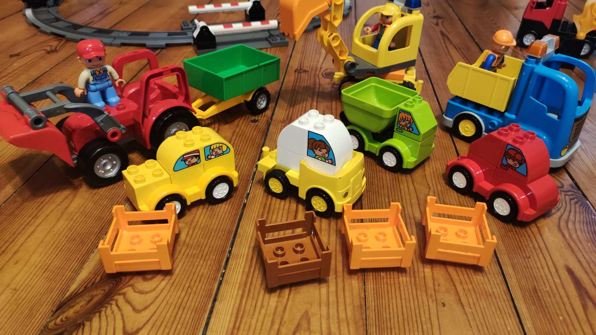 LEGO Duplo pociąg straż zoo zwierzęta,