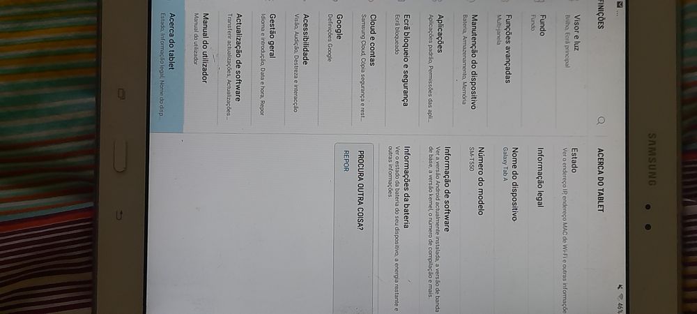 Tablet Samsung Galaxy Tab A Versão Android 7.1.1NOVO + Capa+ Carregado