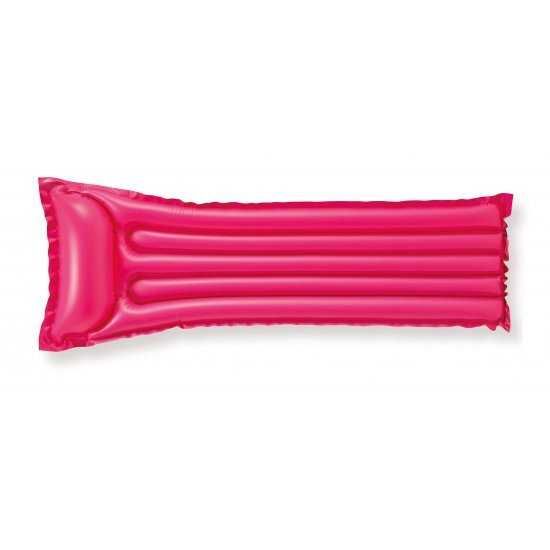 Dmuchany materac z poduszką pływający na basen różowy NOWY
