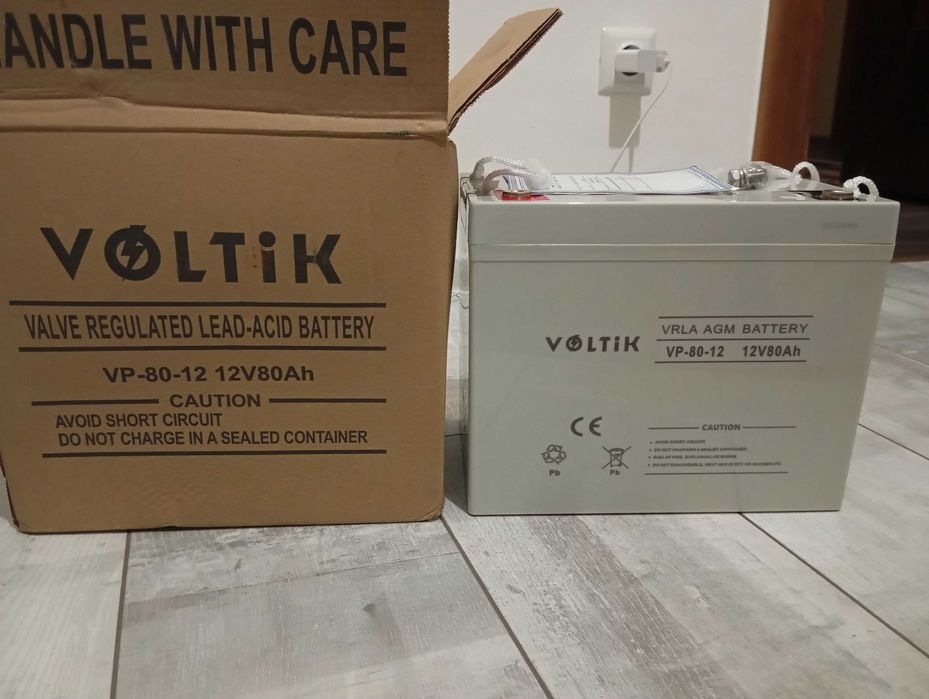 Акумулятор гелевий VOLTIK AGM VP-80-12 12V 80 Ah Новий