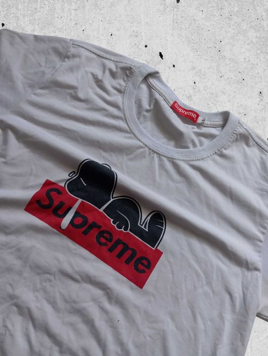 Biała męska koszulka z nadrukiem swag y2k