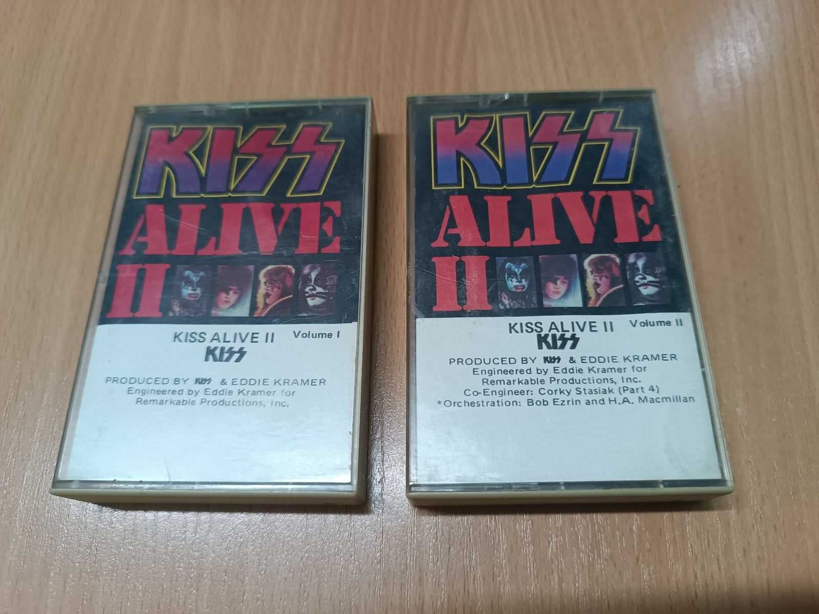 Аудиокассета MC Kiss – Alive I + Alive II (Лот 2шт)