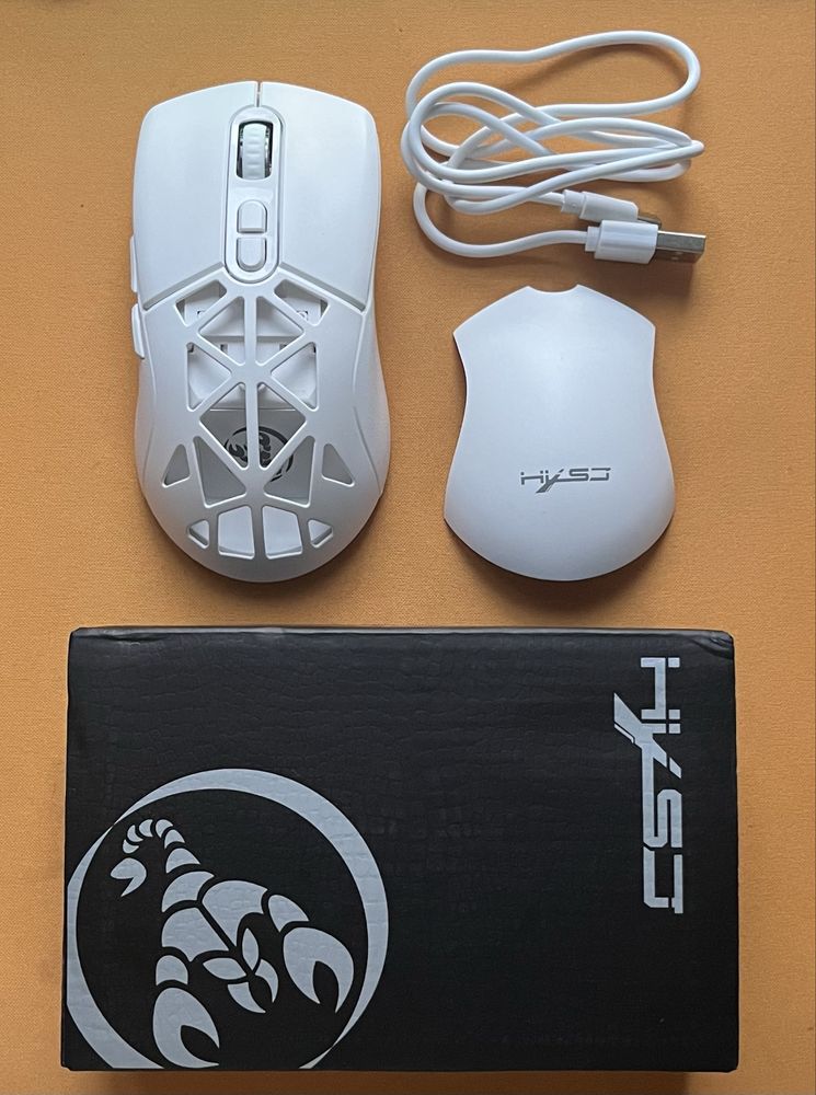 Mysz HXSJ biała RGB blutooth