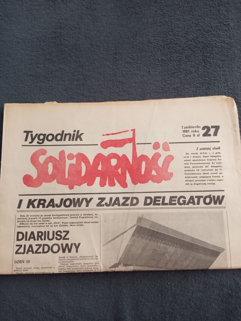 Archiwalny tygodnik gazeta Solidarność nr. 27 z 1981 roku
