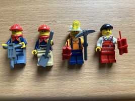 Lego minifigures miners górnicy 4 sztuki z narzedziami