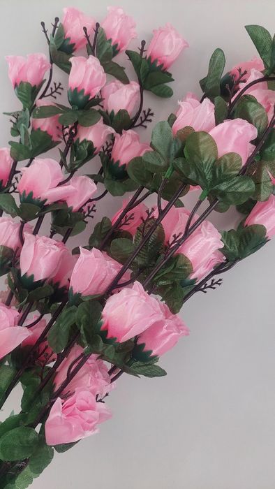 Bukiet róż różowe wys60cm nowe