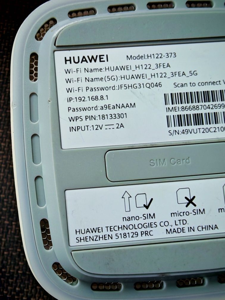 Router 5G H122 Huawei bez simlocka szybki internet bezprzewodowy wifi