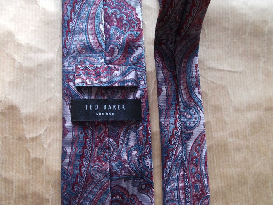 TED BAKER EXCLUSIVE London Nowy Krawat 100% PREMIUM Jedwab/Knotted/ UK