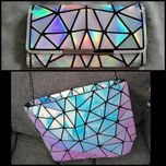 Torebka i portfel bao bao zestaw geometryczny holograficzny nowy
