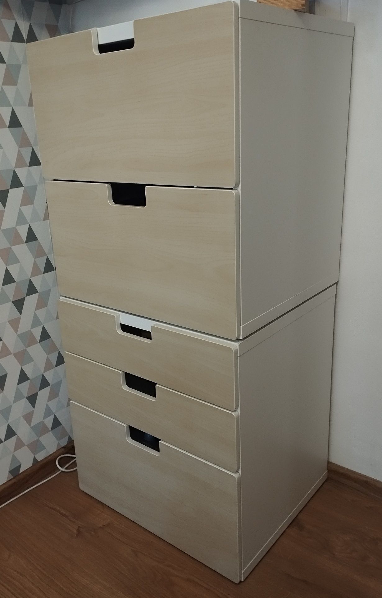 Szafki smastad/stuva Ikea - biały/brzoza