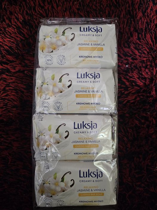Luksja Creamy Soft Kremowe mydło w kostce Jaśmin i Wanilia 90 g x 12 s