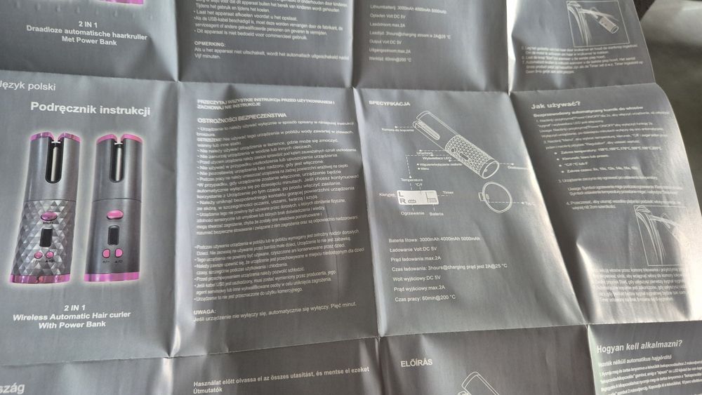 automatyczna, bezprzewodowa lokówka do włosów