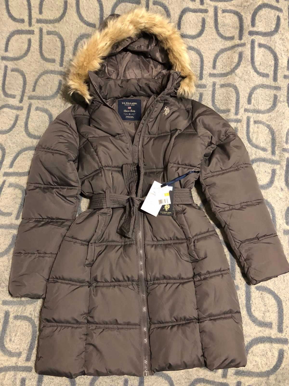 Куртка зима жіноча US Polo Assn Long Belt Jacket