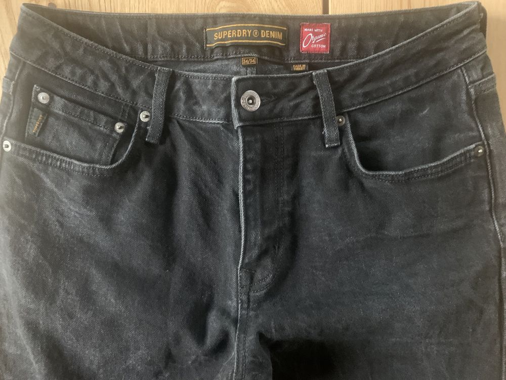 SUPERDRY JEANS czarne spodnie męskie