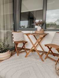 Zestaw stolik i krzesła na balkon