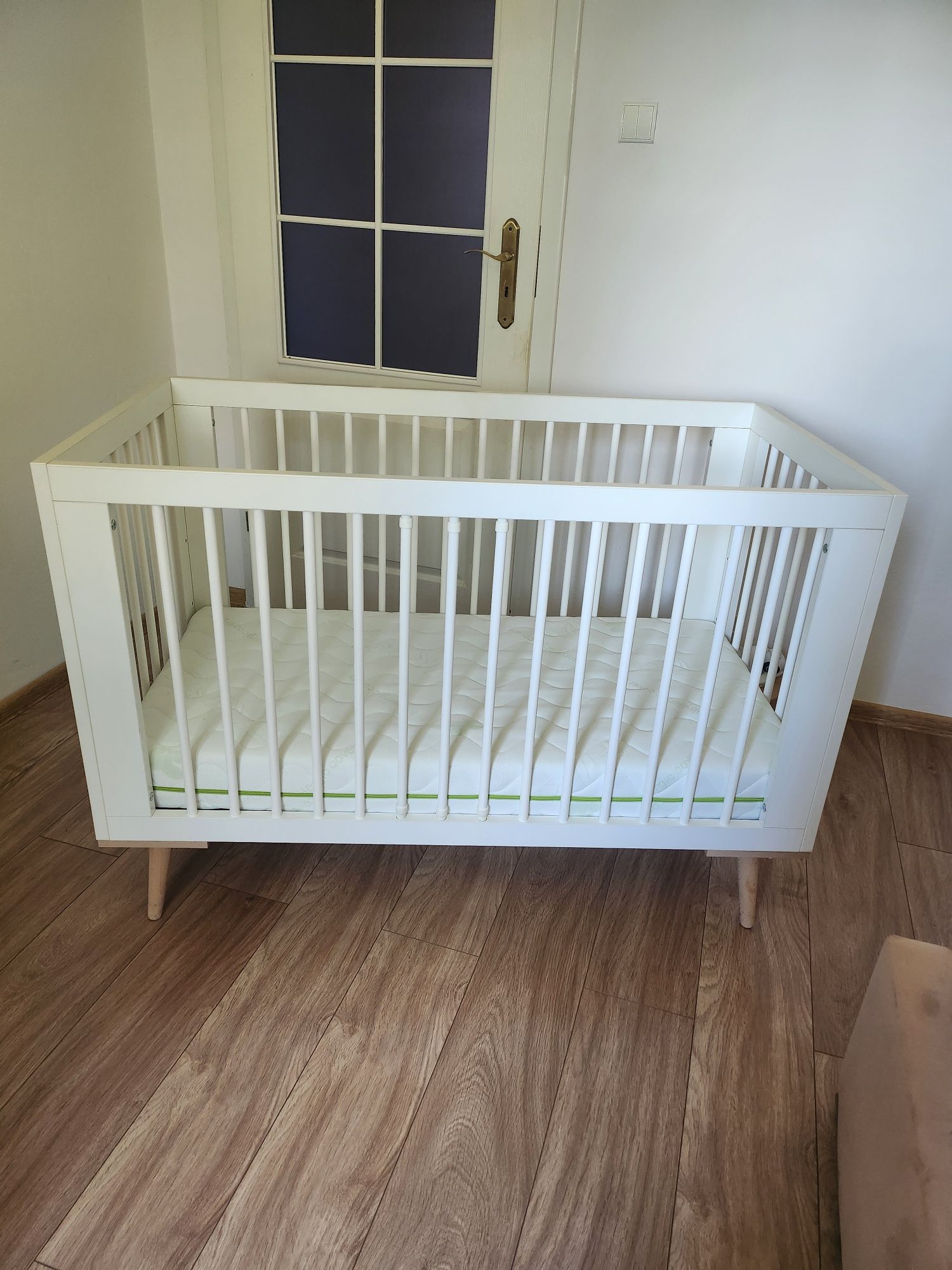 Klupś Łóżeczko dziecięce 120x60 Sofie białe + materac Fiki Miki