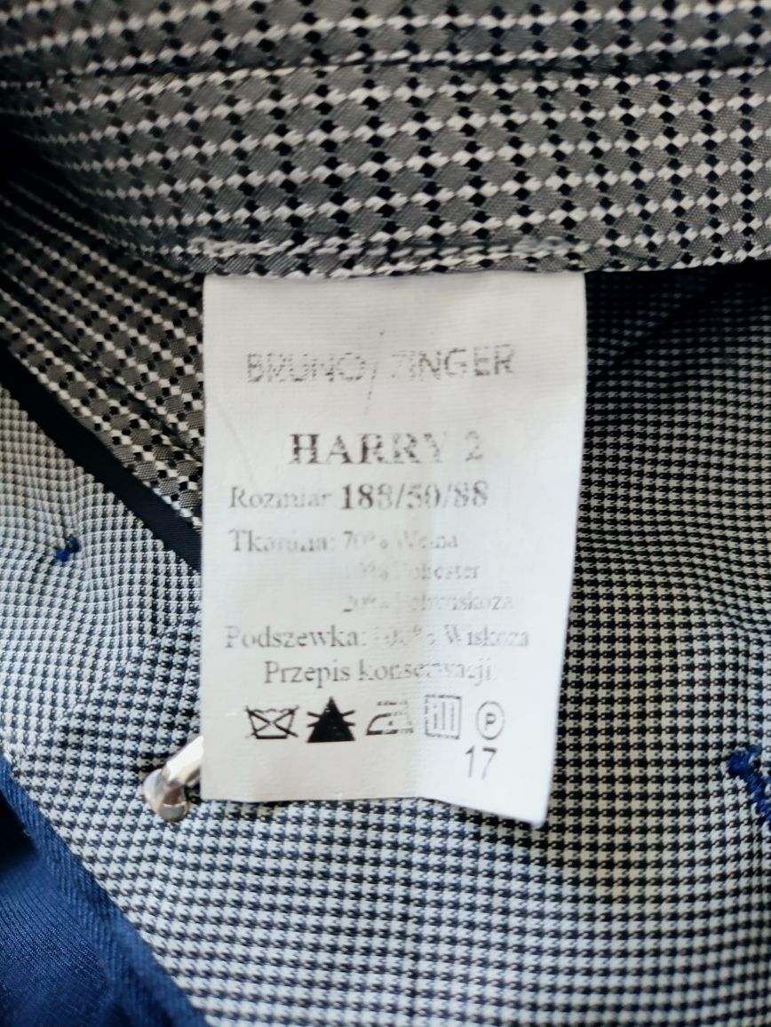 Spodnie męskie wełniane Bruno Zinger Harry 2 188/50/88